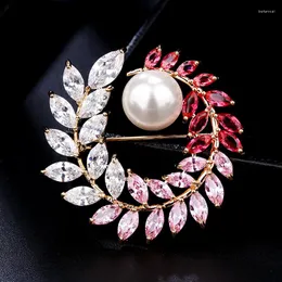 Spille Elegante ghirlanda Donna Spille da sposa per banchetto nuziale Costume Spilla Pin Accessori di gioielli di lusso Regalo di Natale