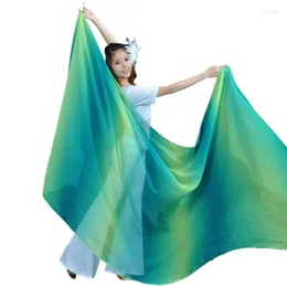 Scenkläder 13 färger Belly Dance Veil 250 cm 120 cm Silkliknande Bollywood Dancing Scarf sjal för dam