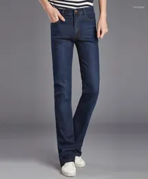 MEN039S Jeans Adam Erkek Bootcut Mavi Çan Alt Erkekler İçin Yüksek Bel Fişekleri Parlamış Vintage Pantolon8532154
