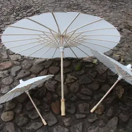 4 rozmiary papierowy parasol ślubny Brida White Parasols ręcznie robione zwykły chiński parasol mini rzemieślniczy do hurtowni wiszących ozdób