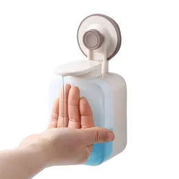 Flüssigseifenspender Badezimmer Saugnapf Küchenspüle Kunststoffpresse Tragbare Wandflasche Handflasche Punchfree Badzubehör 230308