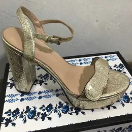 Summer Women Platform Sandals Designer High Heels Real Leathers Luxury Sexy Sandal Wedding Party Shoes With Box 35-42 No261