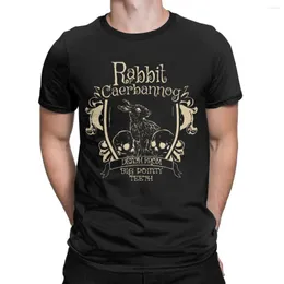 Herr t-skjortor av caerbannog för män kvinnor bomull roliga t-shirts runda nackmordare tees korta ärm toppar ankomst