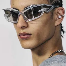 Modne okulary przeciwsłoneczne męskie Osadza futurystyczne technologie okulary pasa startowego dla mężczyzn uv400 okulary męscy