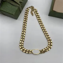 Панк -кубинская звенья ожерелья для сети женщин -дизайнер -дизайнер золотой кольцо Женщина Женщина Письмо Love Girls Gift Cheap Ladies Jewelry Luxury Mens Collece ZB024 F23