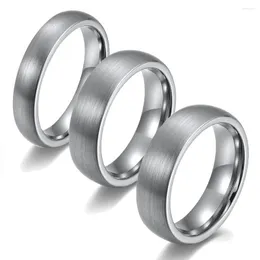 Fedi nuziali 4mm / 6mm / 8mm Anello in carburo di tungsteno smerigliato per donna Uomo Gioielli di fidanzamento Non sbiadiscono mai