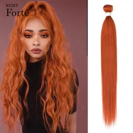 Saç Bulkları Forte 30 inç insan saç demetleri zencefil turuncu düz demetler brezilya saç uzantıları tek toptan paketler satıcısı 230308