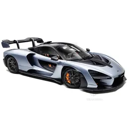 Diecast Model 1/32 Diecast Alloy McLaren Senna Sports Car Model Toy Simulation Vehicles With Sound Light Pull Back Supercar Toys For Children 230308