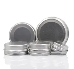 Partihandel tom aluminium läppbalsam containrar kosmetiska grädde burkar tenn hantverk potten flaska 5 10 15 30 50 100g