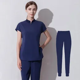 Kvinnors T -skjortor Maqvob Scrub Uniform Set Custom Design Factory Wholesale Women Work Wear Shirt Pants Dental Clinic Clothing