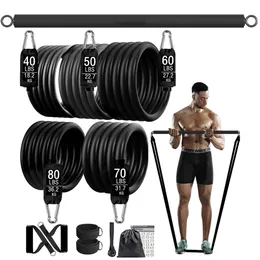 Widerstandsbänder Workout Yoga Elastic Band Upgrade Training Bar Set Pilates Übung Fitness Equipment für Home Gym Bodybuilding 230307