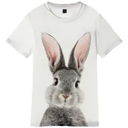 Frauenpersönlichkeit Kurzarm T-Shirt Ostern Hasen Kaninchen 3D Digital bedrucktes Sommer-T-Shirts Tops Casual Plus Size T-Shirts für Frauen