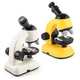 Microscopio QT4 Kid 1200X, giocattolo educativo, 3 ingranaggi, vetro ottico, imaging HD, 4 lenti a condensatore, luci a LED, regalo per bambini, USEU