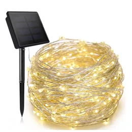 Солнечные генераторы, светодиодная светодиодная светодиодная лампа для солнечной лампы Медная проволочная лампа праздничная декоративная лампа