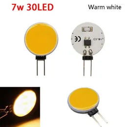 Lâmpadas de luminária de led de lasco de lasco quente redonda redonda fria branca fria/quente dc 12v farol durável g4