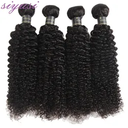 Hair Bulks Curly Human Human Bundles Malaysian Afro Kinky Curly Pacamentos 1/3/4 PCs Jerry Curly Hair Extensions for Women Human Hair Pactles 230308