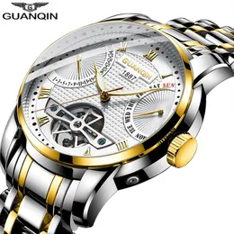 2019 Guanqin Watch Männer Automatische Uhr Männer Schwimmen mechanische Männer Watch Top Marke Luxus wasserdichte Tourbillon -Stil Erkek Saat190f