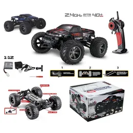 O4 1/12-2.4G Controle de Remote 42km/H Caminhão Monstro, carro off-road 4wd, equipamento diferencial, desvio legal, absorvedor de 4 choques, presente de menino para crianças, useuu