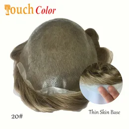 남성용 어린이 가발 남성 가발 자연적인 머리 보철물 0.03-0.04mm 남자 toupee 인간 머리 100% 밀도 남성 가발 교체 시스템 스킨베이스 헤어 피스 230307