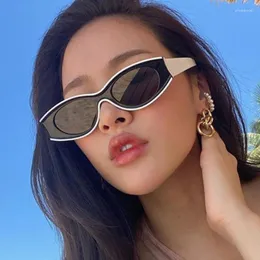 Okulary przeciwsłoneczne owalne rama kobiety szara opalenizna obiektyw Uv400 Ochrona oka dziewczyna seksowna damska moda okularów na zewnątrz