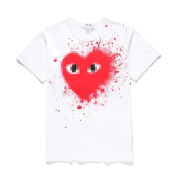 Men's Tshirts Designer Tee Com Des Garcons Play Classic Red Heart Short Sleeve Tshirt White Womens Tee