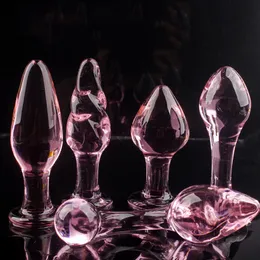 Anal Toys Pink Glass Plug for Women Butt Plugs Penis Nightlife Anus Dildo Masturbação adulta