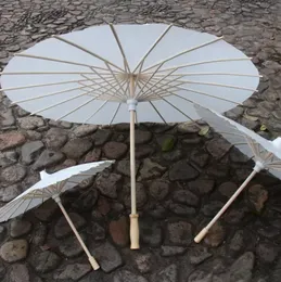 Hurtowe 4 rozmiary papierowy parasol ślubny Brida Białe parasole ręcznie robione zwykły chiński parasol mini rzemieślniczy do wiszących ozdób 5pcs