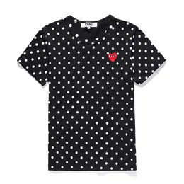 Projektantka T-shirty CDG com des garcons Play Little Red Heart T-shirt DOT Dichroism XL Brand Womens Tee