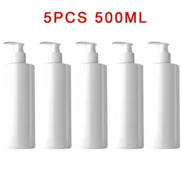 Dispenser di sapone liquido 5PC 500ml PET Flaconi per pompa per lozione per shampoo riutilizzabili vuoti con erogatori per balsamo per capelli 230308