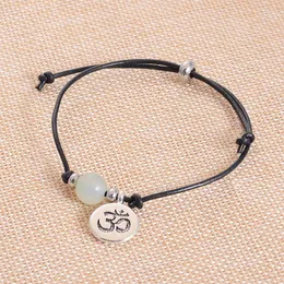 Braccialetti con ciondoli Arrivo simpatico braccialetto romantico in pelle con pietra naturale in acciaio inossidabile per amicizia da donna, regalo per la festa della mamma