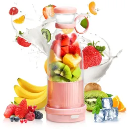 Water Bottles Fresh Juice Blender Portable Juicer Bottle 6 Blades Mini Fruit Squeezer Milkshake Cup Smoothie Ice Electric Mixer 230308