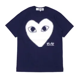 Designer TEE Men's T-Shirts CDG Com Des Garcons PLAY T Shirt Mens XL Blue Short Sleeve Heart Size Women