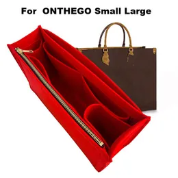 For Onthego MM GM Felt Cloth Insert Bag Organizer Makeup Handbag shaper on the go Organizer Portable Cosmetic Bags 220217262M