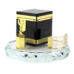 Decorative Objects Figurines Miniature Muslim Model Mosque Architecture Islamic Home Table Collectible Holiday Party Decor Supply 230307