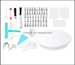 Baking Pastry Tools 164Pcs Diy Cake Decorating Bakery Kit Supplies Turntable Set With Pi Cream Reusable Bag Drop Delivery Home Gar1396607