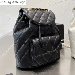CC Torba Inne torby klasyczne luksusowe torba z plecakiem szycie antyczny kawior owcza skóry ms Diamond Sprzętowy zestaw łańcucha sznur