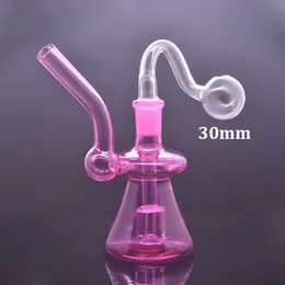 Gros Verre Brûleur À Huile Bong Narguilé Conduites D'eau En Ligne Matrice Filtre Épais Pyrex Effacer Capiteux Recycleur Dab Rig Bong avec 14mm Mâle Brûleur À Huile Tuyaux Moins Cher