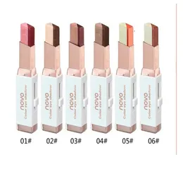 Ombretto Novo Doppio colore Stereo Gradient Veet Ombretto Stick Shimmer Earth Cream Pen Sombra Set di cosmetici per trucco Eye Drop Deliv Dhy7B