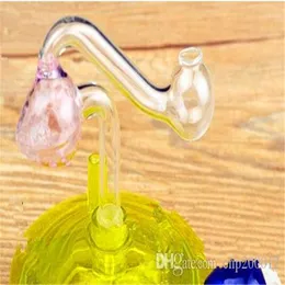 Accessori per narghilè vaso per fragole orizzontale Bong in vetro all'ingrosso Bruciatore a nafta Pipa ad acqua in vetro Piattaforme petrolifere Fumatori, Olio.