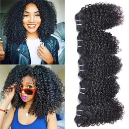 Kinky Curly Human Hair Weave 5 wiązki Malezji 100 nieprzetworzone dziewicze skórzanie wyrównane włosy włosy włosy afro curl wiązki 222W