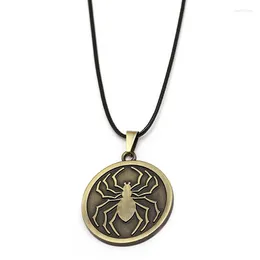 Подвесные ожерелья аниме -мамейно -логотип с логотипом кольцо кольцо металлическое воротнич