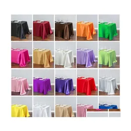 Bordduk 1pcs Solid Color Satin Er Overlay For Birthday Wedding Banquet Restaurant Festival Party Supply 220513 Drop Delivery Hom DH3yr