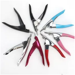 Nail Clippers Art Edge Cutter Gel Uv Acrylic Fake Clipper Trimmer Tip Manicure Tool Round Scissor Pedicure Artificial Drop Delivery Dh5Fx