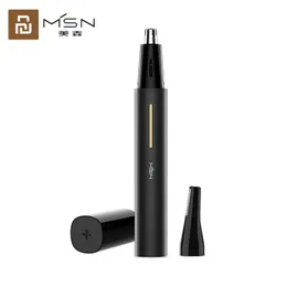 Clippers Trimmers Youpin MSN Ear Nose Hair Trimmer Professional Painless Double Head Rechargeable Men's Nose Cleaning Hair Removal Eyebrow Trimmer 230307