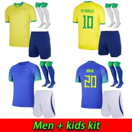 brasile 2022 2023 maglie da calcio Camiseta de futbol PAQUETA RAPHINHA maglia da calcio maglia MARQUINHOS VINI JR SILVA brasil RICHARLISON MEN KIDS KIT