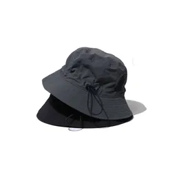 Breda randen hattar ny sommar hink hatt quickdrry justerbara män utomhus fiske vandring strand hattar mesh andningsbara anti uv sol vind rep cap r230308