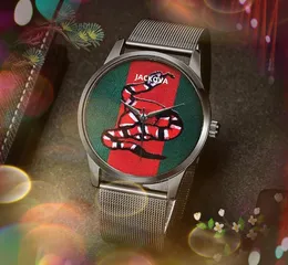 가장 인기있는 패션 남자 꿀벌 호랑이 뱀 다이얼 시계 전체 다이아몬드 아이스 아웃 쿼츠 배터리 슈퍼 나일론 패브릭 가죽 스틸 밴드 신사 비즈니스 손목 시계