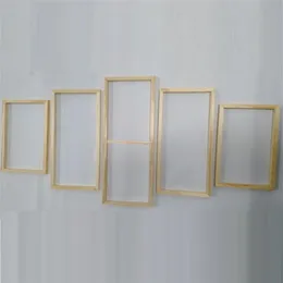 5 Panel Holzrahmen Set für Leinwand Ölmalerei Werkzeug Custom DIY Innere Holzwandkunst 210908289g