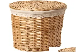 Laundry Bags Wicker Dirty Basket Hamper Frame Storage Box Pot Shop Weaving Clothes T200224 Drop Delivery Home Garden Housekee Orga5120099