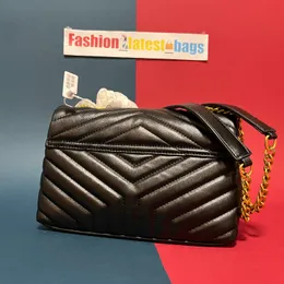 LOULOU Mode kvinnor Y designers quiltväskor lyxiga äkta läder handväska messenger tote axel crossbody resväska handväska plånbok dam Kedja ryggsäck